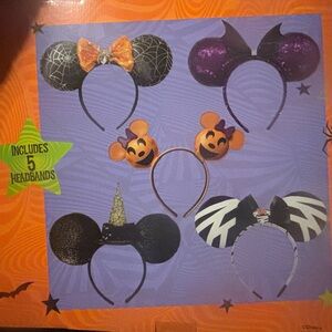 NIB Disney Halloween Themed Deluxe 5 pc Headband Set - SAMS Club Exclusive